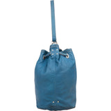 Coach Pebbled Leather Drawstring Duffle Bucket Crossbody Bag