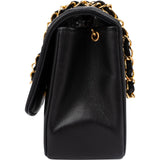Chanel Quilted Lambskin 24K Gold Diana Single Flap Crossbody Bag