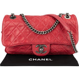 Chanel Quilted Soft Calfskin Palladium Easy Single Flap Shoulder Bag