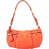 Prada Orange Nylon Puffer Shoulder Bag