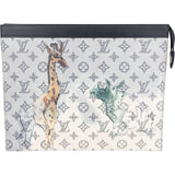 Louis Vuitton Monogram Savane Ink Dune Chapman Pochette GM Clutch