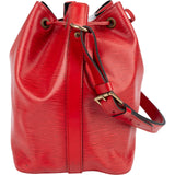 Louis Vuitton Red Epi Leather Sac Noé Petit Shoulder Bag