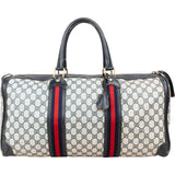 Gucci Monogram GG Supreme Web Boston Travel Bag