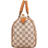 Louis Vuitton Monogram Damier Azur Canvas Speedy 25 Handbag
