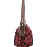 Coach Red Monogram Signature Demi Mini Handbag