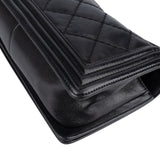 Chanel Quilted Calfskin Boy Single Flap Crossbody Bag