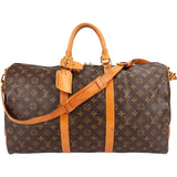 Louis Vuitton Monogram Canvas Keepall 50 Bandoulière Travel Bag