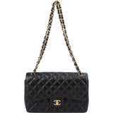 Chanel Quilted Caviar Leather Double Flap Crossbody Bag