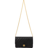 Chanel Quilted Lambskin 24K Gold Single Flap Crossbody Bag