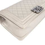 Chanel Quilted Calfskin Boy Single Flap Crossbody Bag