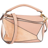 Loewe Suede Calfskin Puzzle Handbag