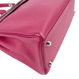 Hermès Tosca Clemence Leather Palladium Kelly 32 Handbag