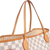 Louis Vuitton Monogram Damier Azur Canvas Neverfull MM Shoulder Bag