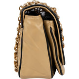 Gucci Leather GG Vintage Marina Chain Double Flap Crossbody Bag