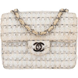 Chanel Quilted Tweed Single Flap Crossbody Bag