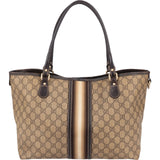 Gucci Monogram GG Supreme Web Stripe Tote Shoulder Bag