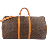 Louis Vuitton Monogram Canvas Keepall 60 Bandoulière Travel Bag