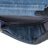 Chanel Denim Velvet Graffiti Wallet On Chain Crossbody Bag