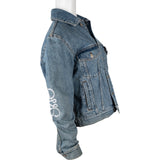 Loewe Blue Anagram Embroidered Denim Jacket (42)