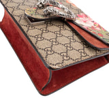 Gucci Monogram GG Supreme Canvas Blooms Suede Dionysus Small Crossbody Bag