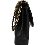 Chanel Quilted Lambskin 24K Gold Single Flap Shoulder Bag