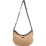 Gucci Monogram GG Canvas Half Moon Messenger Crossbody Bag