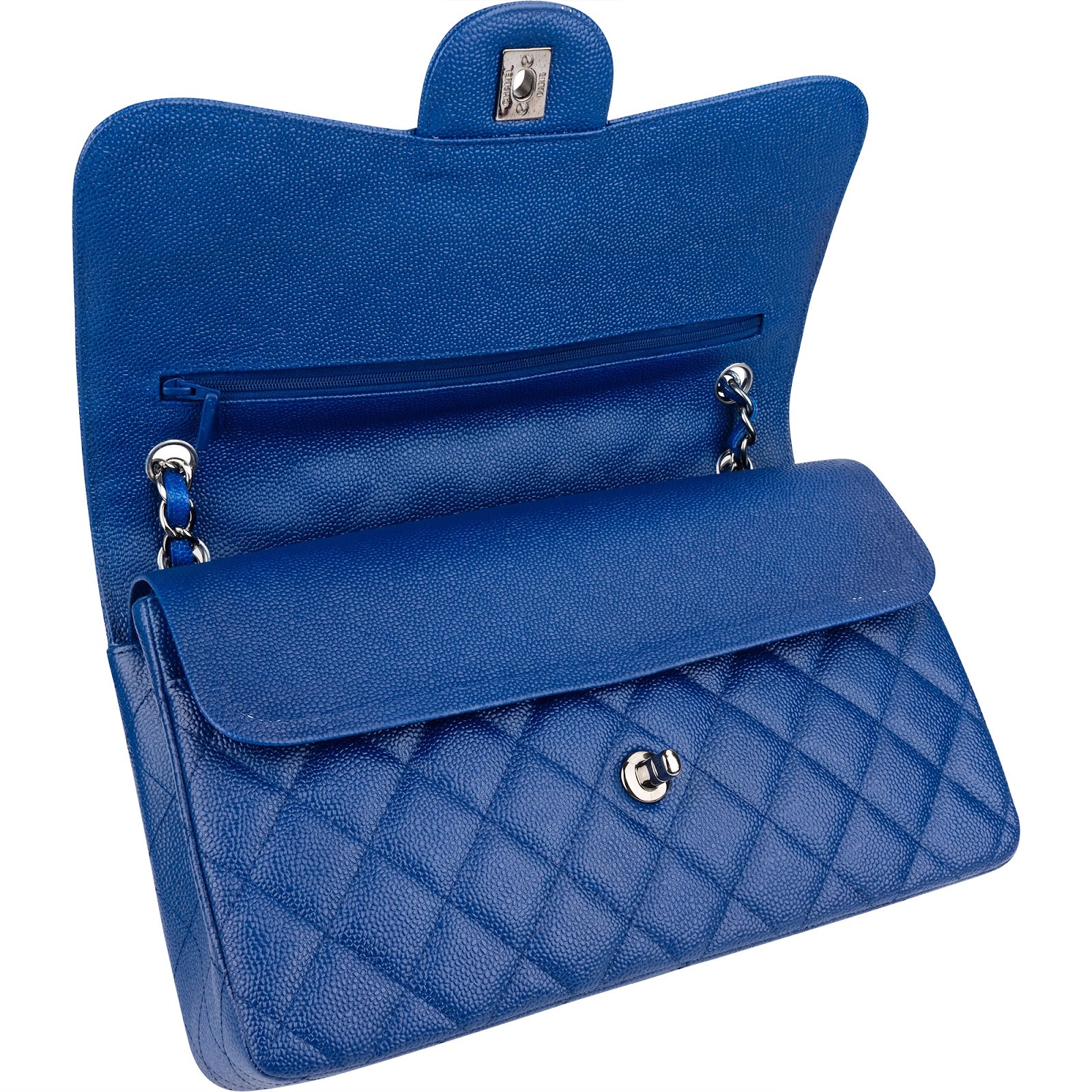 Chanel Quilted Caviar Leather Jumbo Double Flap Crossbody Bag xx maße / datacode, fehlende Ecken - vintageandkickz