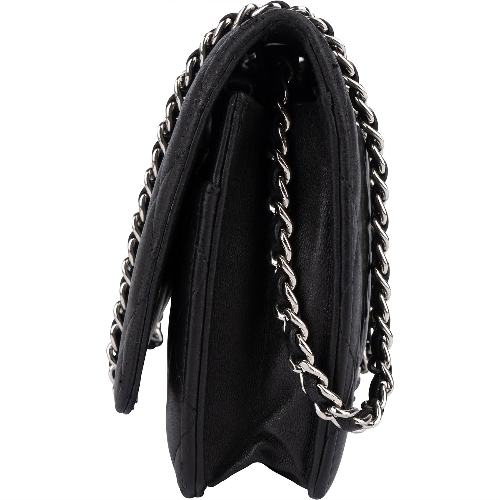 Chanel Quilted Lambskin Wallet On Chain Crossbody Bag - vintageandkickz