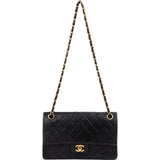 Chanel Quilted Lambskin 24K Gold Medium Double Flap Shoulder Bag
