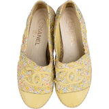 Chanel Tweed Leather Espadrilles Shoes (37)