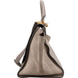 Celine Croc Embossed Suede Trapeze Bag Handbag