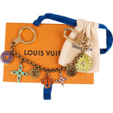 Louis Vuitton Gold Multicolor Pastilles Chain Key Ring Holder Bag Charm