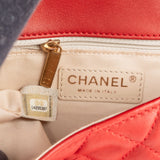 Chanel Quilted Lambskin Medium Charm Single Flap Shoulder Bag