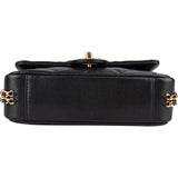 Chanel Quilted Caviar Leather Single Flap Crossbody Bag