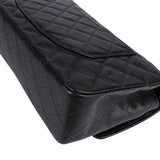 Chanel Quilted Caviar Leather Medium 24K Gold Double Flap Shoulder Bag