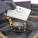 Prada Vitello Shine Leather Large Tote Handbag