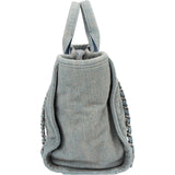 Chanel Denim Deauville Small Tote Shoulder Handbag