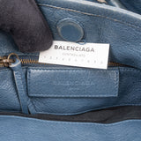 Balenciaga Blue Leather The Work City Tote Shoulder Bag