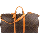 Louis Vuitton Monogram Canvas Keepall 60 Bandoulière Travel Bag