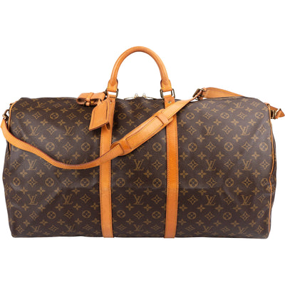 Louis Vuitton Monogram Canvas Keepall 60 Bandoulière Travel Bag
