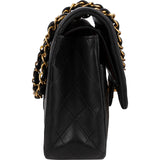 Chanel Quilted Lambskin 24K Gold Medium Double Flap Shoulder Bag