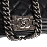 Chanel Quilted Lambskin Boy Medium Single Flap Crossbody Bag