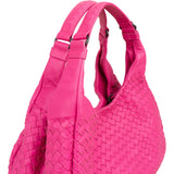 Bottega Veneta Pink Intrecciato Leather Campana Hobo Shoulder Bag