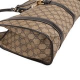 Gucci Supreme Monogram Crystal GG Jackie Hobo Shoulder Bag