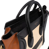 Céline Tricolor Leather Luggage Handbag