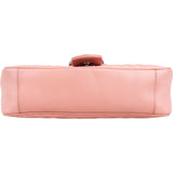 Gucci Pink Leather GG Marmont Matelassé Shoulder Crossbody Bag