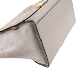 Céline Taupe Croc-Embossed Suede & Leather Trapeze Handbag