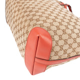 Gucci Monogram GG Canvas Large Bree Tote Shoulder Bag