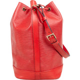Louis Vuitton Red Epi Leather Sac Noé Grande Shoulder Bag
