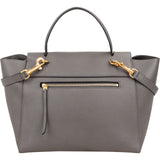 Céline Grey Leather Grained Calfskin Belt Bag Handbag